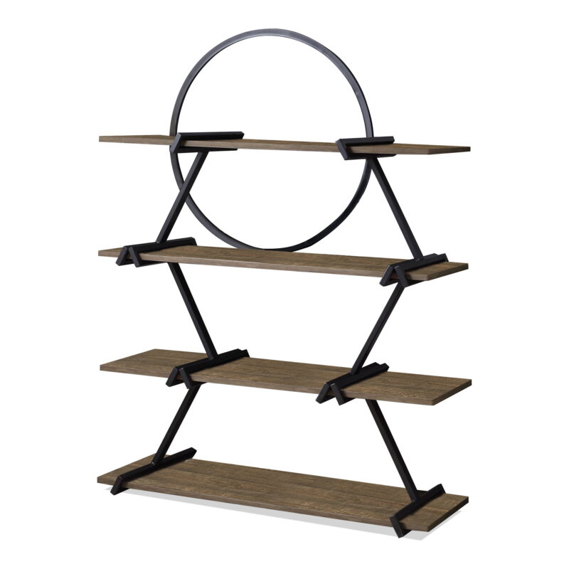 Furniture of America Asher Metal 4-Shelf Bookcase, Matte Black - Image 2