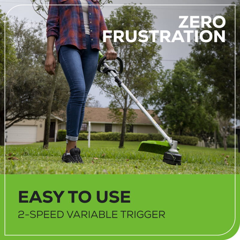 Greenworks 48V (2x24V) 16" Brushless (Attachment Capable) String Trimmer with (2) 4Ah Batteries 2123402 - Image 5