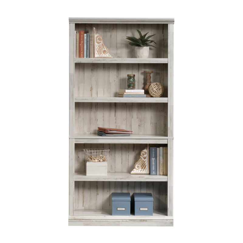 Sauder Select 5-Shelf Bookcase, White Plank Finish - Image 5