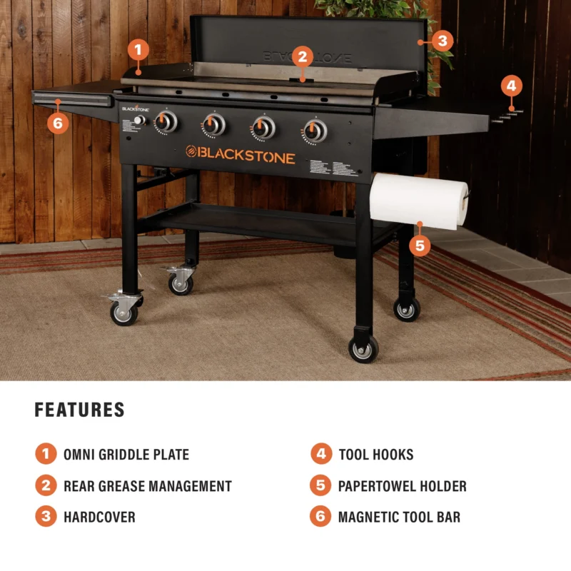 Blackstone 4-Burner 36" Griddle Cooking Station with Hard Cover - Image 7
