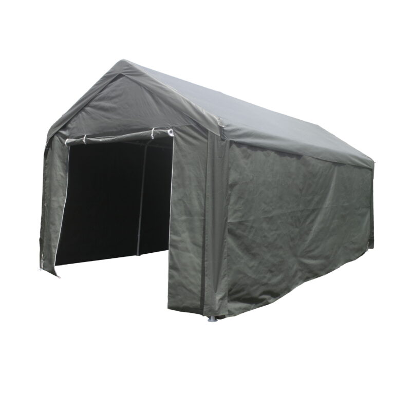 ALEKO Heavy Duty Outdoor Powder Coated Steel with Weatherproof Fabric Canopy Carport Tent, 10x20 feet,  Gray - Image 2