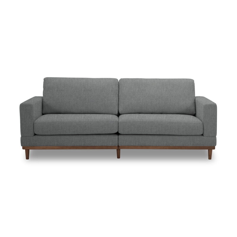 Better Homes & Gardens Springwood Wood Frame 83.46" Couch, Gray - Image 3