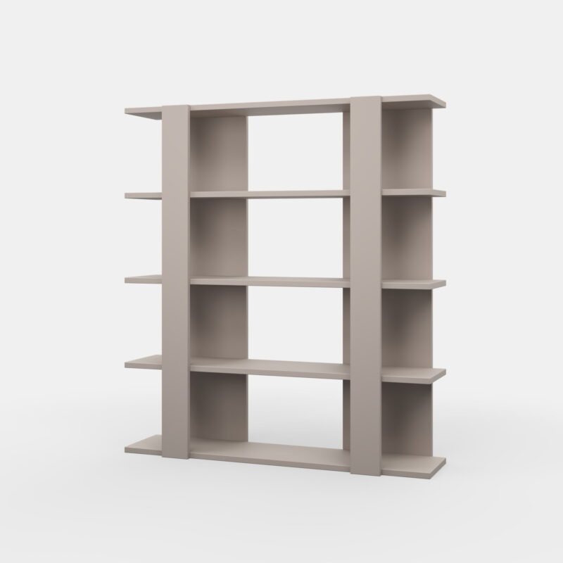 Ada Home Decor Furniture 4 Tier Open Shelf Light Mocha Beecroft Modern Bookcase - Image 6