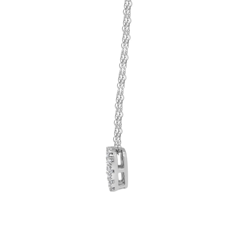 Brilliance Fine Jewelry 1/3 Ct Diamond Women's Cushion Pendant Necklace in 10K White Gold - Image 2