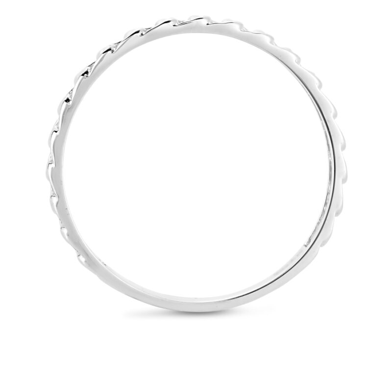Karat Rush 14KT White Gold Curb Link Ring - Image 2