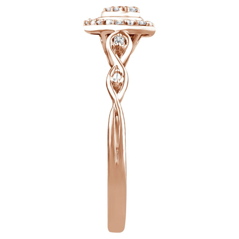 COLOR OF LOVE Heart-Shaped Diamond Ring 1/10 ct. t.w in 10K Rose Gold - Image 7