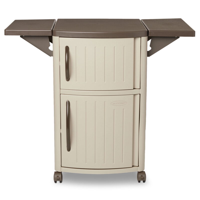 Suncast DCP2000 Portable Outdoor Prep Serving Grill Station Table and Cabinet - Image 3