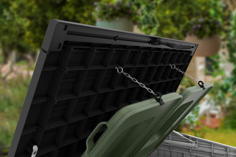 Keter S.I.O Midi 4.3' x 2.3' x 3.7' Horizontal Resin Outdoor Storage Shed with Durable Floor, Grey - Image 6