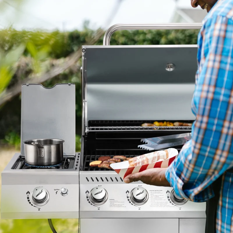 Royal Gourmet GA5404S Deluxe Stainless Steel 5-Burner Gas Grill,Cabinet Style Gas Grill with Sear Burner and Side Burner,Silver - Image 5