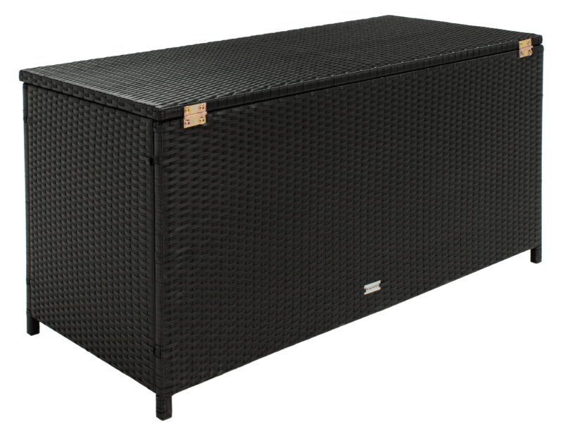 SAFAVIEH Oliveira Outdoor Patio Cushion Box, Black/White - Image 3