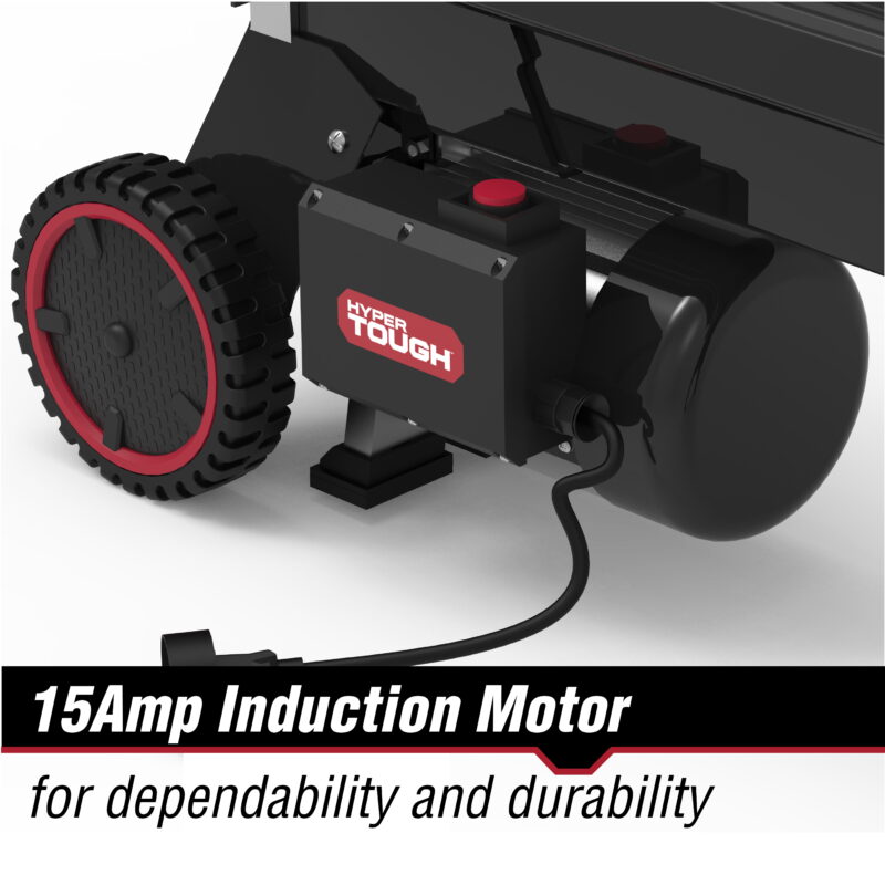 Hyper Tough 5 Ton Log Splitter, 15-Amp Induction Motor with Hydraulic Ram, Horizontal Use with Vertical Storage - Image 4