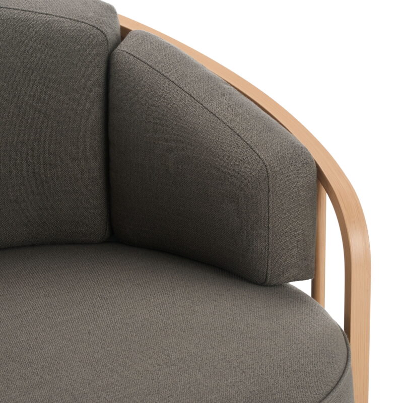 Better Homes & Gardens Lillian Swivel Birdcage Accent Chair, Charcoal Linen - Image 6