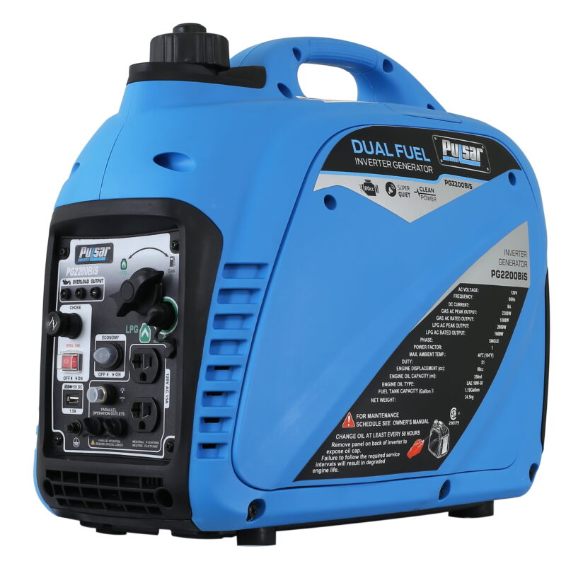 Pulsar 2,200 Watt Dual-Fuel Portable Inverter Generator - CARB Compliant - Image 2