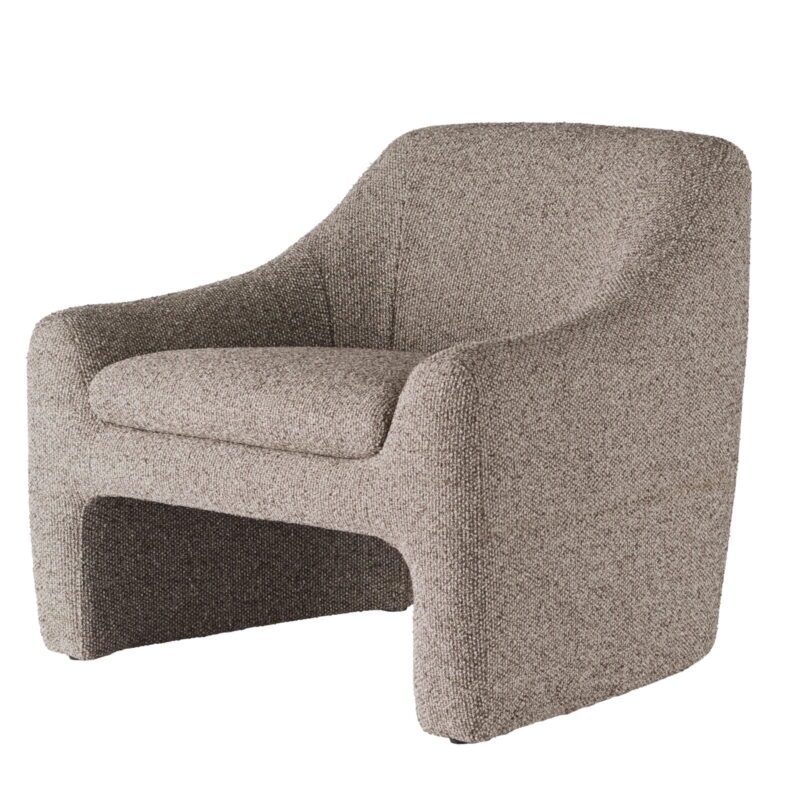Better Homes & Gardens Emerson Curvy Accent Chair, Truffle Brown Boucle - Image 6