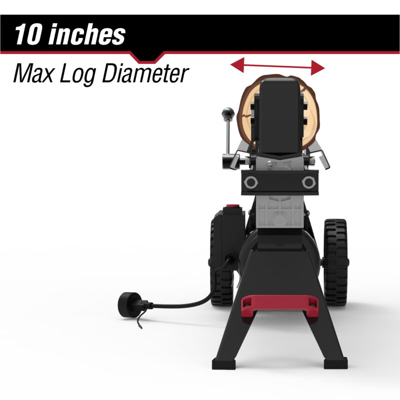 Hyper Tough 5 Ton Log Splitter, 15-Amp Induction Motor with Hydraulic Ram, Horizontal Use with Vertical Storage - Image 7