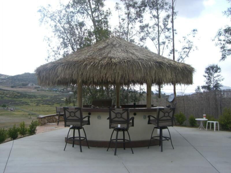 Backyard X-Scapes Mexican Palm Thatch Umbrella Cover, Natural, 9' - Image 4