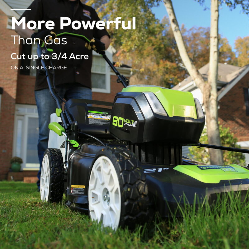 Greenworks 80V 21" Self Propelled Mower, 5Ah Battery and Charger 2502402NV​ - Image 4