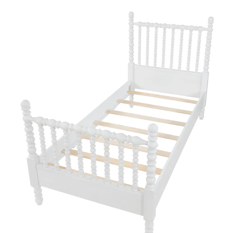 Pioneer Woman Harper Twin Spindle Bed, White - Image 4