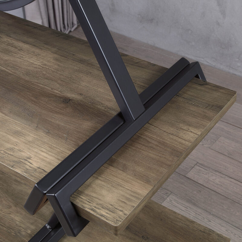 Furniture of America Asher Metal 4-Shelf Bookcase, Matte Black - Image 5