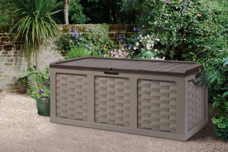 Starplast 153 Gallon Plastic Deck Box, Mocha Brown - Image 7