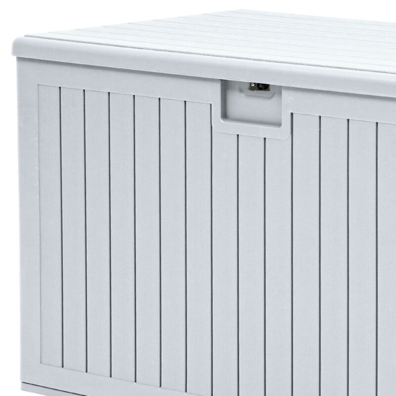 Uforic 180 Gallon Extra Large Outdoor Deck Box, Double-Wall Resin Storage Box with Flexible Divider, Lockable,‎Weatherproof,White - Image 7