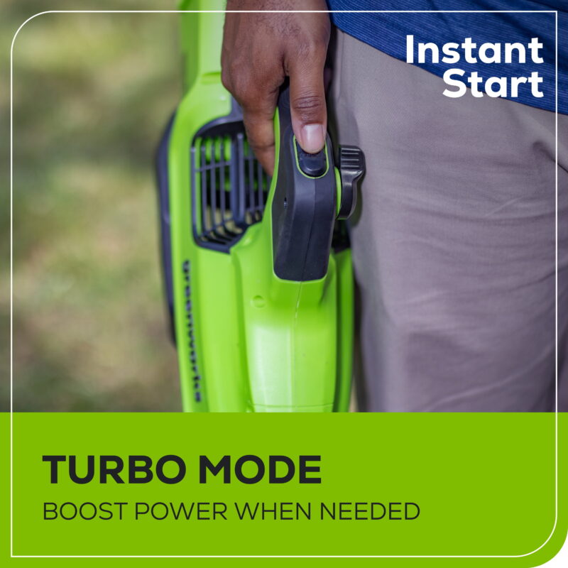 Greenworks 60V 16" String Trimmer & 630 CFM 170 MPH Blower Combo + 2.5Ah Battery, 3A Charger 1359802 - Image 2