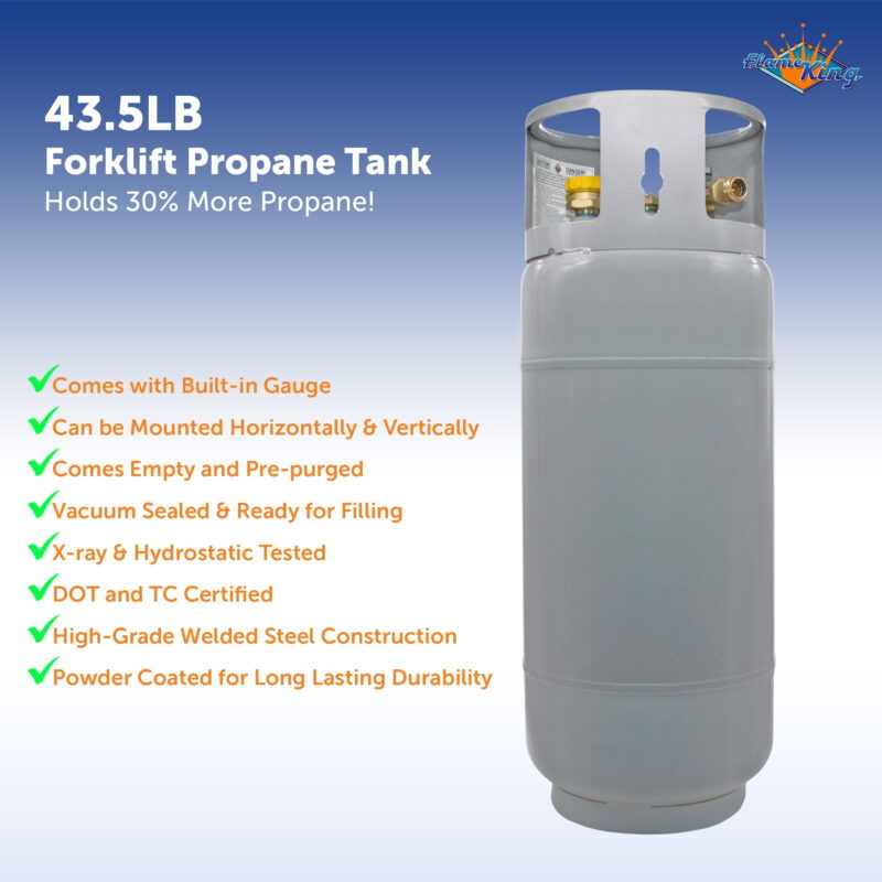 Flame King Empty Steel Forklift Propane Tank with Built-in Gauge, Rugged-Designed, 43.5 lbs - Image 4