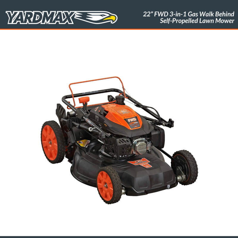 Yardmax 22" Self Propelled Lawn Mower with Seven Cutting Heights - Image 4