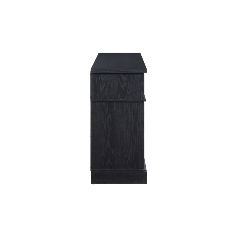 Whalen Furniture Harris Fluted Media Fireplace Console for TVs up to 70”, Black Finish - Image 3
