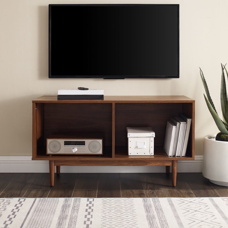 Crosley Furniture Liam Medium Record Storage Console Cabinet Walnut - Image 5