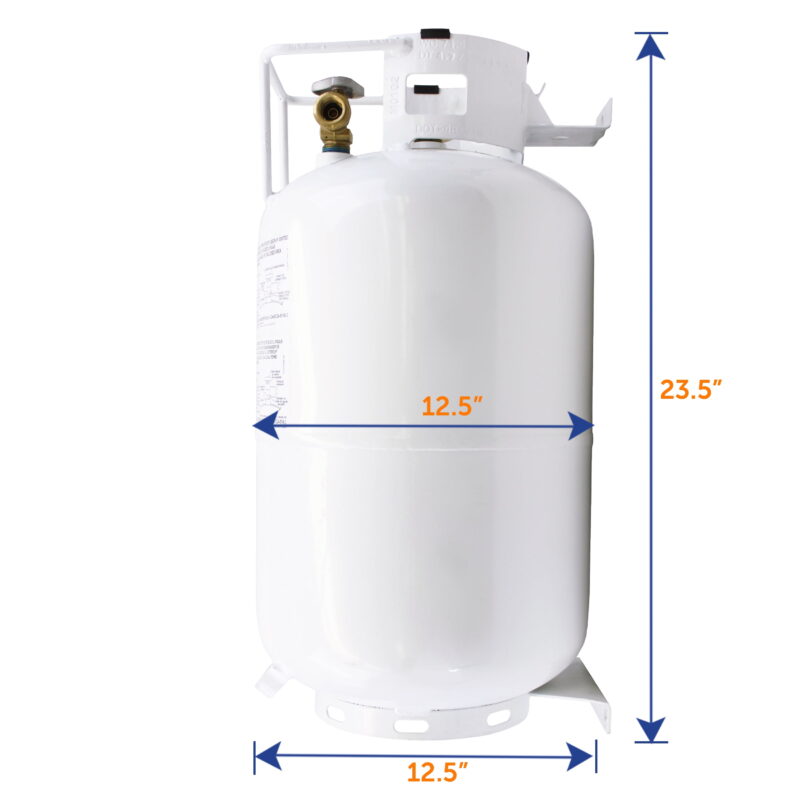 Flame King Empty Steel Horizontal Propane Tank Cylinder with OPD & Built-in Gauge, 30 Lbs - Image 4