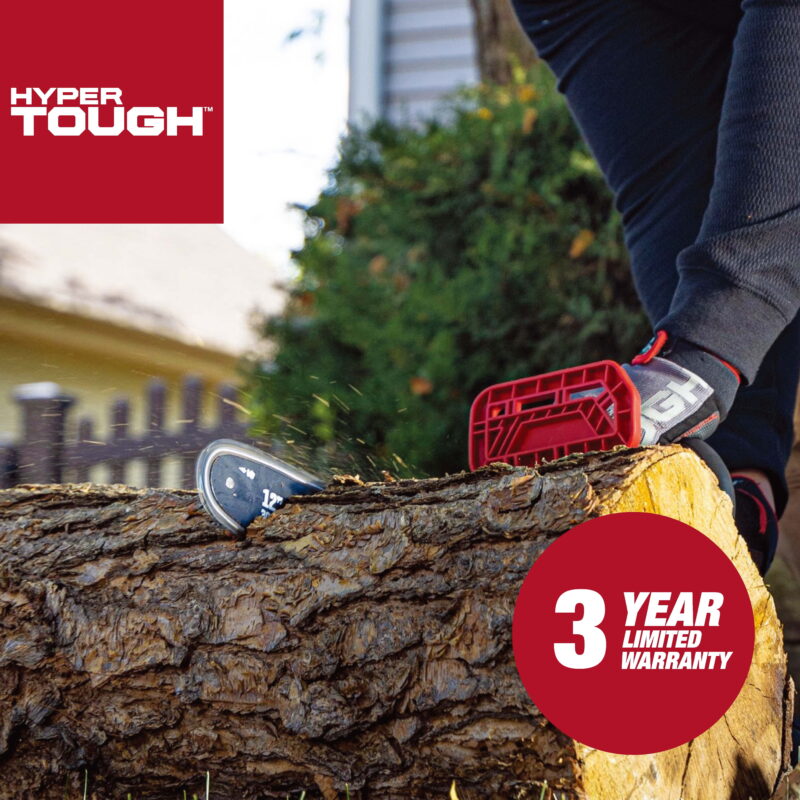 Hyper Tough 20V 4.0Ah Battery Powered 12in Brushless Chainsaw,  HT22-401-03-03 - Image 5