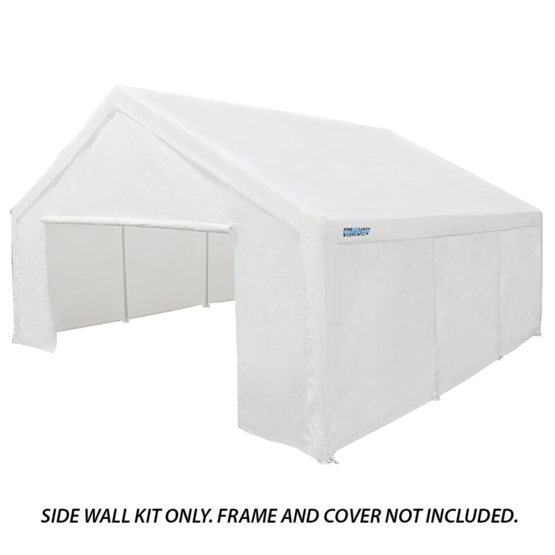 King Canopy 20' x 20' Carport Canopy Sidewall Kit w/ Flaps - Image 3