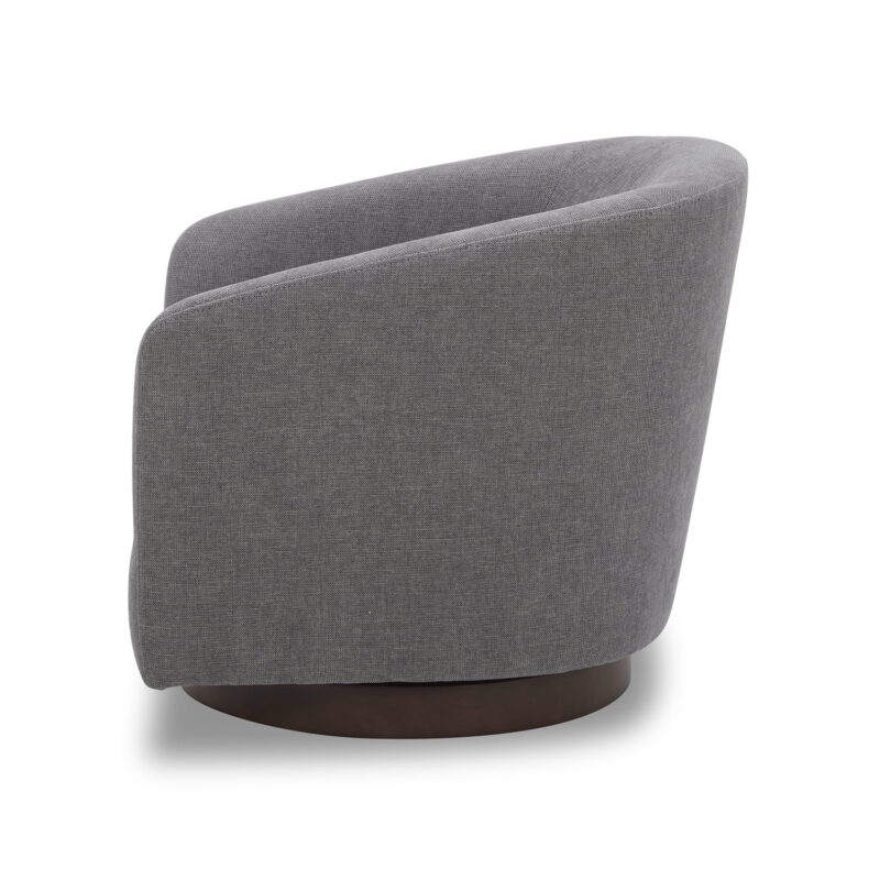 Better Homes & Gardens Bradford Wooden Base Modern Swivel Accent Chair, Gray - Image 6