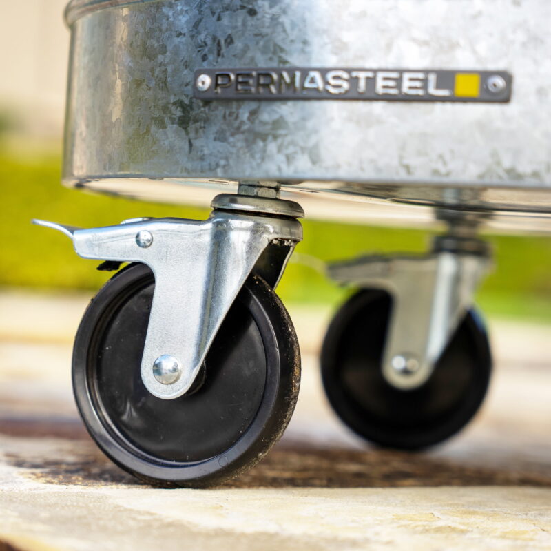 Permasteel 80-Qt Galvanized Steel Rolling Cooler with Wheels - Image 4