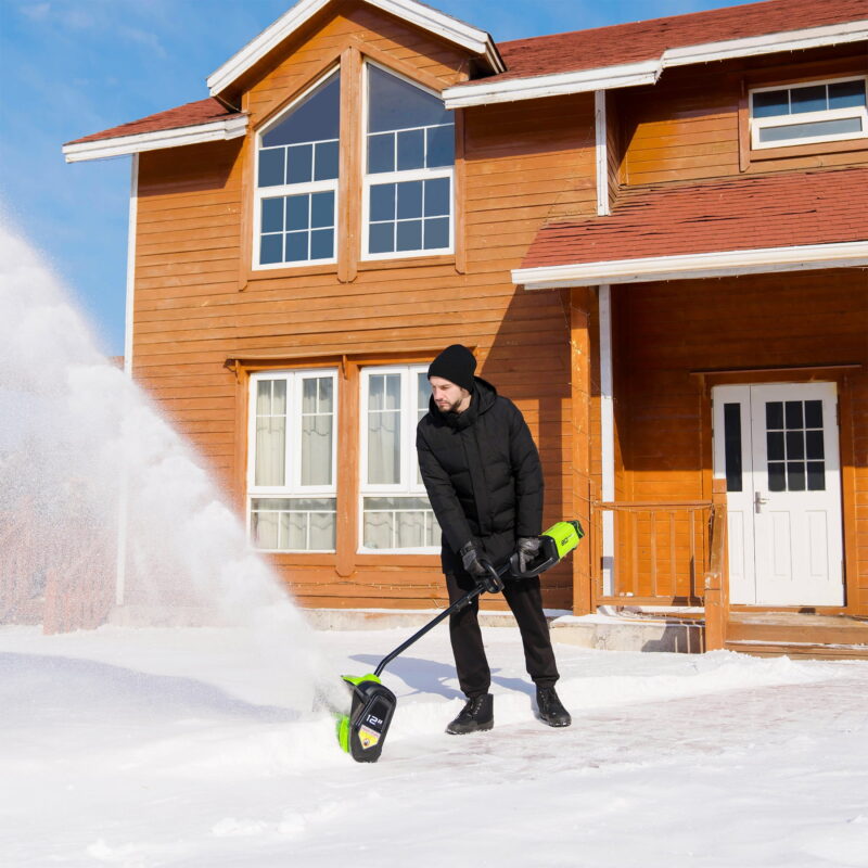Greenworks 80V 12" Cordless Brushless Snow Shovel with 2.0 Ah Battery 2600602 - Image 3