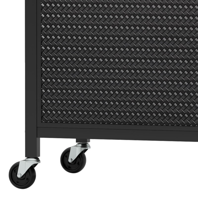 Uforic 25 Inch Outdoor Grill Cart with Storage Cabinet, Stainless Steel Top & Wheels, for Patio Kitchen, Black - Image 5