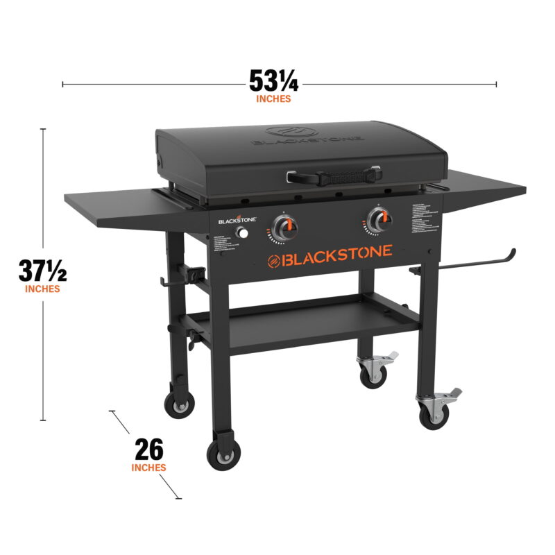 Blackstone 2-Burner 28” Propane Griddle with Hood and Omnivore Griddle Plate - Image 5
