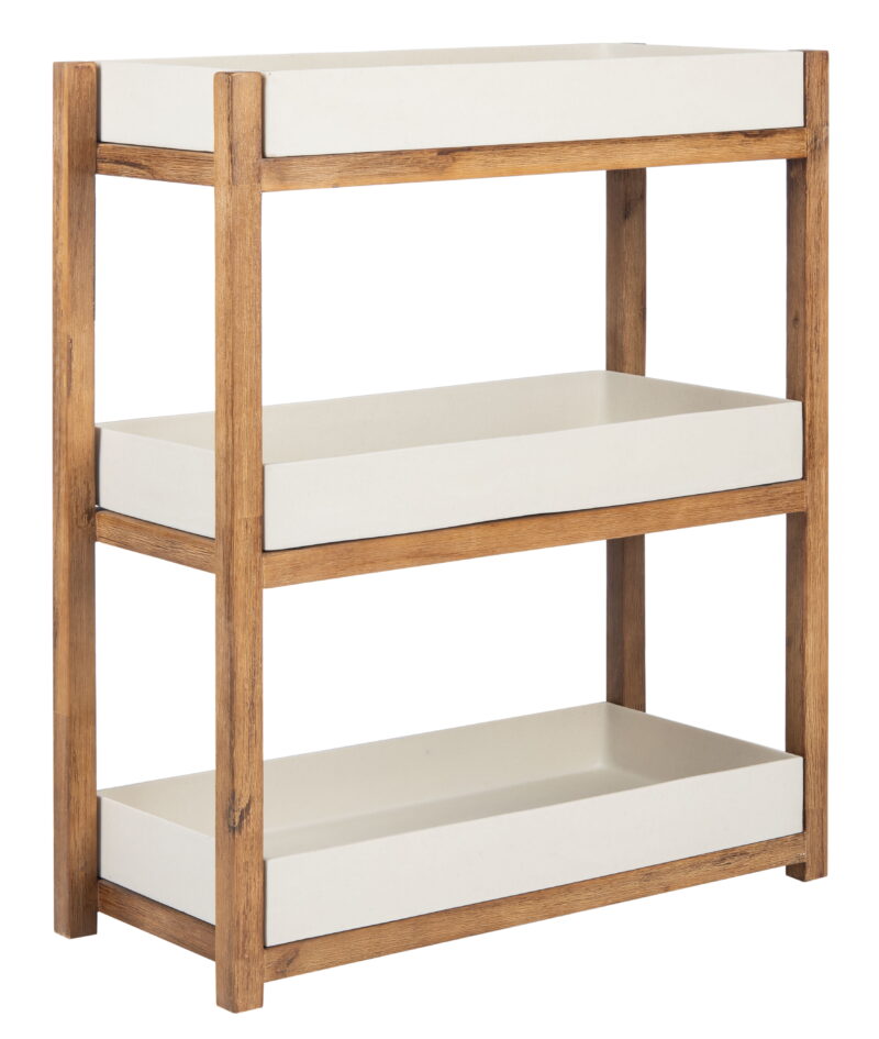 SAFAVIEH Semli Outdoor Patio Shelf, Natural/Beige - Image 4