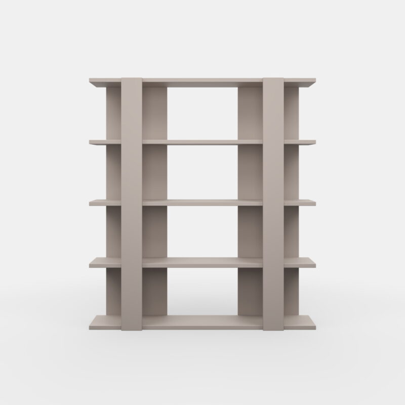 Ada Home Decor Furniture 4 Tier Open Shelf Light Mocha Beecroft Modern Bookcase - Image 4