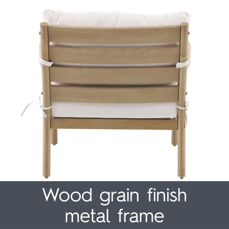 Better Homes & Gardens Astrid 2-Piece Steel Outdoor Conversation Set, Tan - Image 5