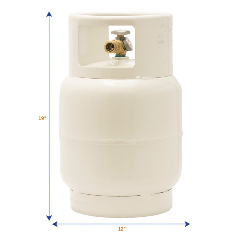 Flame King 20LB Empty Floor Buffer Steel Propane Tank Cylinder, Vapor Valve & Level Gauge - Image 3