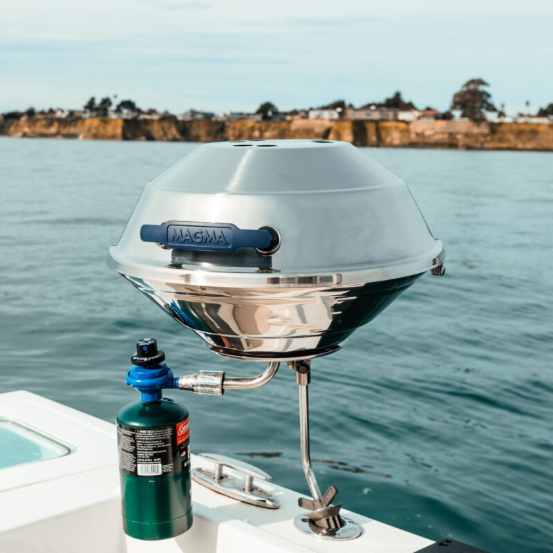 Magma A10-215 Marine Kettle Gas Grill | Party Size | Stainless Steel Portable Boat BBQ | Propane Grill for Marine, Pontoon & RV Use - Image 3