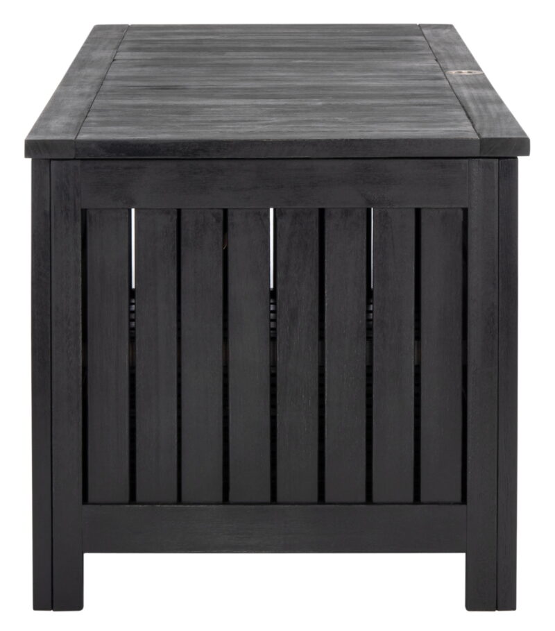 SAFAVIEH Abri Transitional Outdoor Patio Cushion Storage Box, Black - Image 7