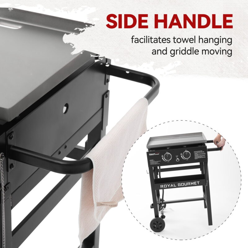 Royal Gourmet GB2000N 23-Inch Flat Top Gas Griddle, 2-Burner Outdoor Griddle - Image 7