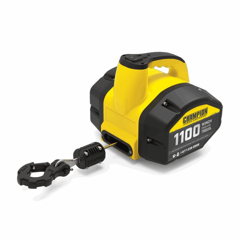 Champion Power Equipment 1100 lb. Portable 120-Volt Electric Winch Kit, Pulling and Lifting Capability - Image 5
