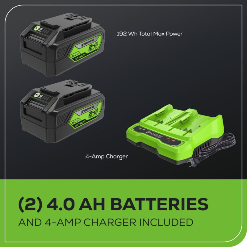 Greenworks 48V (2x24V) 16" Brushless (Attachment Capable) String Trimmer with (2) 4Ah Batteries 2123402 - Image 7