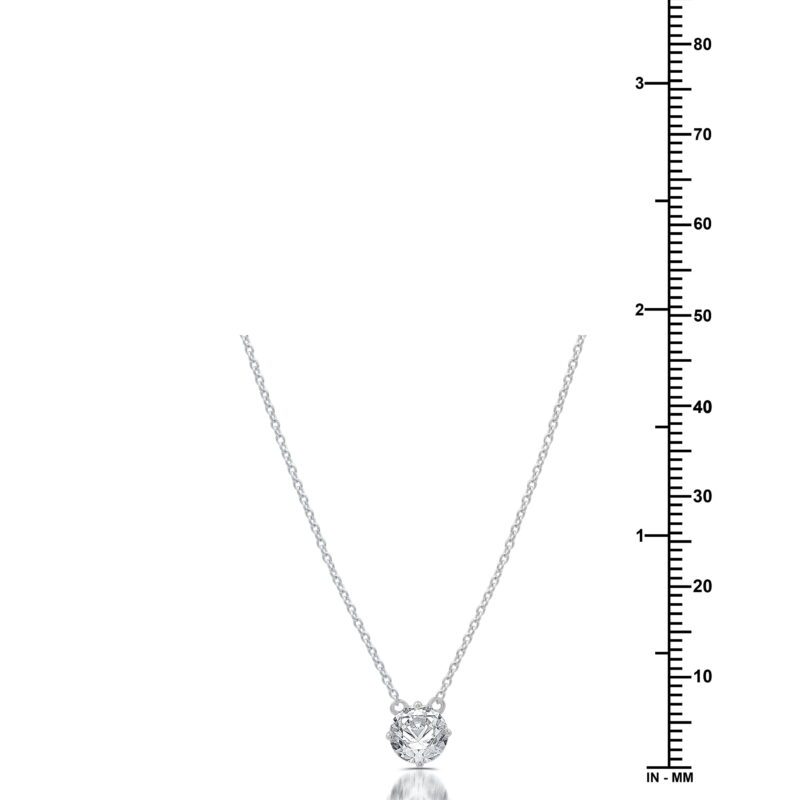 Brilliance Fine Jewelry Women's Sterling Silver Lab Grown Diamond Necklace, 1/2 Ct F, SI1 Cable Chain - Image 4