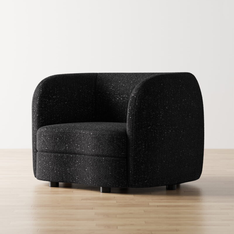 Furniture of America Sonya Tuxedo Indoor Boucle Fabric Armchairs & Accent Chairs, Black - Image 5