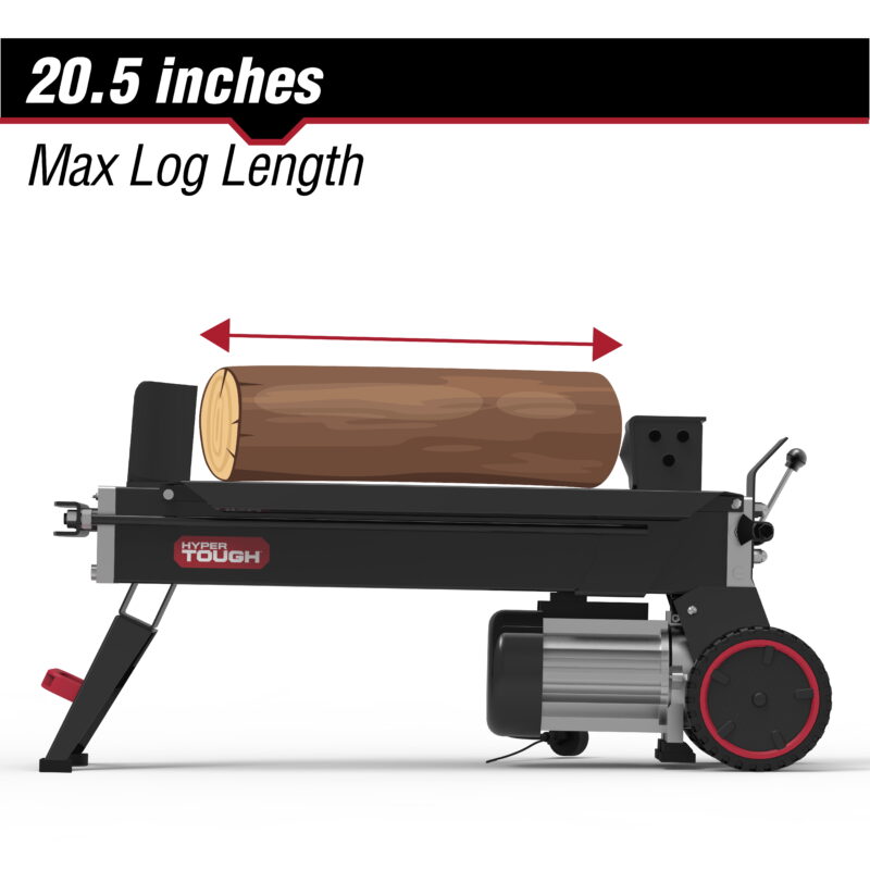 Hyper Tough 5 Ton Log Splitter, 15-Amp Induction Motor with Hydraulic Ram, Horizontal Use with Vertical Storage - Image 6